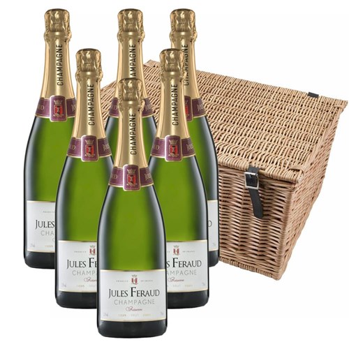 Jules Feraud Brut Champagne 75cl Case of 6 Hamper